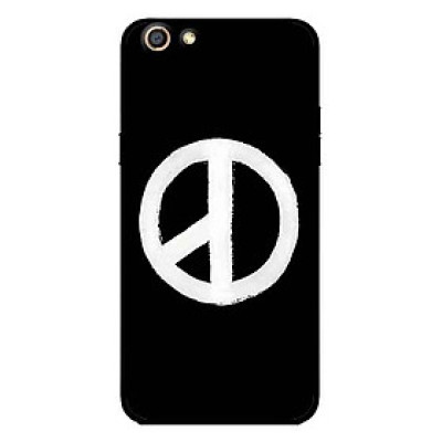 Ốp Lưng in cho Oppo F3 Mẫu Peace Y Nền Đen - Hàng Chính Hãng