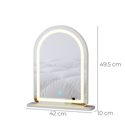 Gương led hình vòm màu trắng để bàn trang điểm siêu xinh thương hiệu IGA - GP402