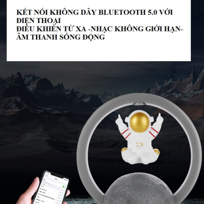 Đèn phi hành gia ,kết nối không dây loa bluetooth, USB âm thanh trầm sống động ( Hàng nhập khẩu)