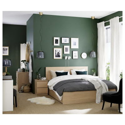 Giường gỗ MDF MALM kiểu dáng Bắc Âu hiện đại kèm 2 hộc tủ, sản xuất bởi Scandi Home