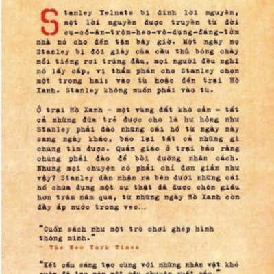 Sách - Hố (Louis Sachar) (Nhã Nam HCM)