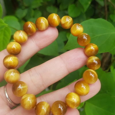 Vòng Tay Phong Thủy Đá Mắt Hổ tự nhiên Size 10mm loại Bóng Đẹp Chuẩn Hợp Nữ mệnh Kim Thổ Thủy đeo lên tay bóng đẹp sang, tốt sức khỏe hợp tuổi hợp mệnh hợp làm ăn ạ