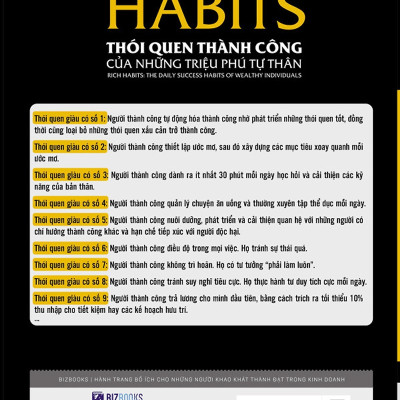 Bộ Sách Bí Mật Của Sự Thành Công ( "Rich Habits - Thói Quen Thành Công Của Những Triệu Phú Tự Thân" + "Rich Habits - Poor Habits Sự khác biệt giữa người giàu và người nghèo" )(Tặng kèm bút chì Kingbooks)