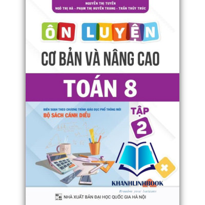 Sách - Combo Ôn luyện cơ bản và nâng cao Toán 8 Tập 1 + 2 (Bám sát SGK Cánh Diều)