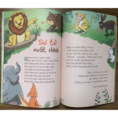 Sách - Vui học Thành Ngữ Tục Ngữ Ca Dao Bằng Tranh + Truyện tranh ngụ ngôn La Fontaine