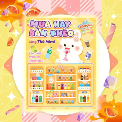 Sách - Mua Hay Bán Khéo Cùng Thỏ Mimi Đồ Uống Mát Lạnh (Hơn 60 Stickers) - Megabook