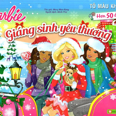 Bộ Sách Tô Màu Khổ Lớn Berbie - 50 Đề Can Bóc Dán Đề Can (Bộ 3 Cuốn)