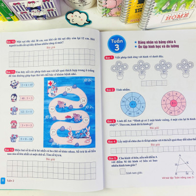 Sách - Combo 2 cuốn Vở Bài Tập Toán Nâng Cao 3 - Biên soạn theo chương trình GDPT mới - ndbooks