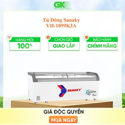 TỦ ĐÔNG TRƯNG BÀY KEM INVERTER SANAKY 750 LÍT VH-1099K3A ĐỒNG (R290) (HÀNG CHÍNH HÃNG) (CHỈ GIAO HCM)