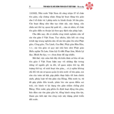 Tôn giáo và đời sống tôn giáo ở Việt Nam - Hỏi và đáp, tác giả Nguyễn Thái Bình và Đỗ Thị Thanh Hương (bản in 2024)