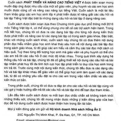 Phát Triển Và Nâng Cao Tiếng Việt 4 (Dùng Chung Cho Các Bộ SGK Hiện Hành) - HA