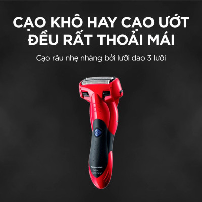 Máy Cạo Râu 3 Lưỡi Panasonic ES-SL41-R453 - Lưỡi Cắt Hình Cung An Toàn Cho Da - Thiết Kế Hiện Đại – Bộ Sạc Điện Nhanh - Hàng chính hãng - Bảo Hành Chính Hãng 12 tháng