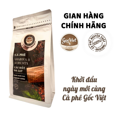 Cà phê Arabica và Robustar cầu đất, đà lạt- 100% cà phê nguyên chất dạng rang xay 500g