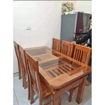 Bộ bàn ghế ăn gỗ sồi nga - Đồ gỗ Minh Tâm 0988-352-210