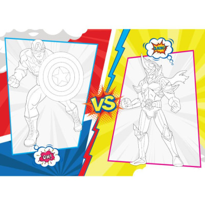 Sách - Tô Màu Super Heroes Siêu Anh Hùng - Tập 1 - Rèn luyện IQ EQ CQ (Tặng kèm 18 stickers (VT -MK)