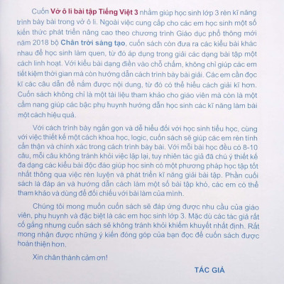 Vở Ô Li Bài Tập Tiếng Việt 3 - Tập 1