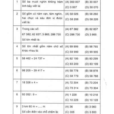 Sách - 500 Bài Toán Trắc Nghiệm 4 (Dùng Chung Cho Các Bộ SGK Hiện Hành)