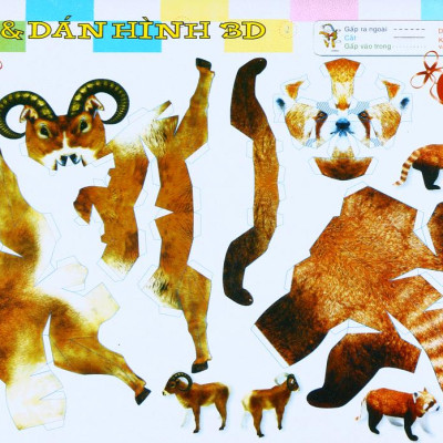 Cắt Dán Hình 3D - Bé Khéo Tay - Bộ Tư Duy