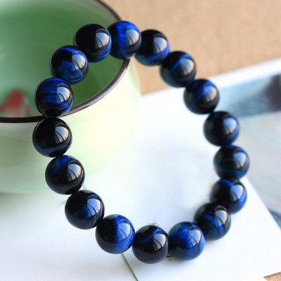 Vòng Tay Đá Mắt Hổ Xanh Dương 12MM 