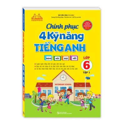 Sách - Combo chinh phục 4 kỹ năng tiếng anh Nghe - nói - đọc - viết lớp 6 (T1+T2)