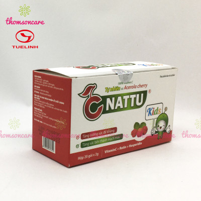 C Nattu Kids - Bổ sung vitaminC, tăng sức đề kháng, giảm chảy máu cam cho bé - Của dược Tuệ Linh, 