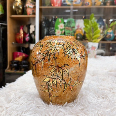 Bình Hoa Sơn Mài - Bình Lu Thấp | Size 16x12 cm | Nhỏ Gọn – Trang Nhã – Thủ Công Cao Cấp