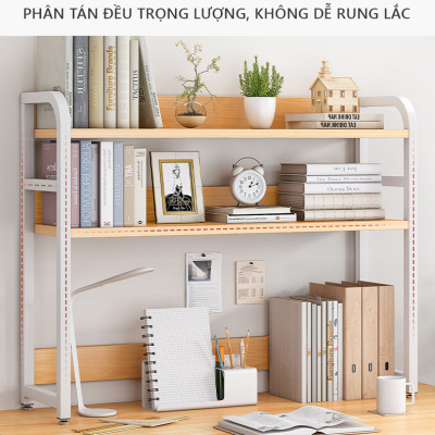 Kệ sách 2 tầng thông minh để bàn làm việc thương hiệu IGA - GM118