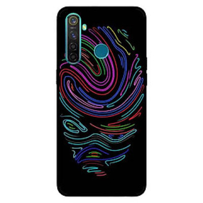 Ốp Lưng in cho Realme 5 Pro / Realme Q Mẫu Vân Tay Neon - Hàng Chính Hãng