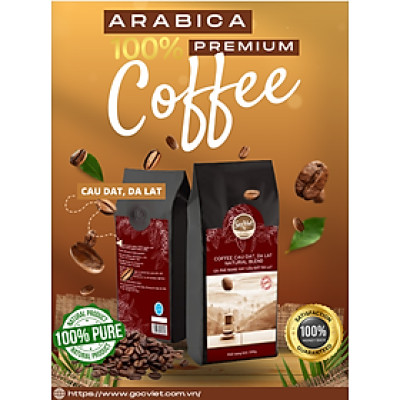 Cà phê Arabica cầu đất , Đà Lạt- 100% cà phê nguyên chất dạng hạt 500 g