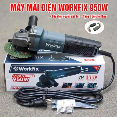 Máy Mài Góc Công Tắc Đuôi 100mm Workfix 950W - WF-AG950W - Lõi Đồng Chuyên Dùng Cho Gia Đình Và Công Trình  Máy mài thẳng Angle Grinders