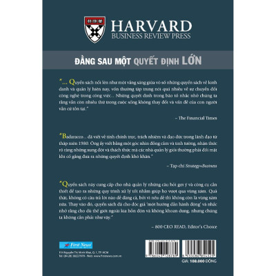 Sách - Đằng Sau Một Quyết Định Lớn