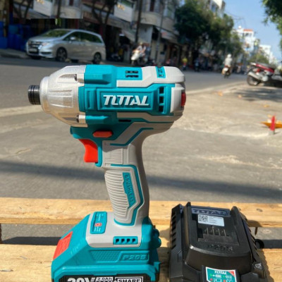 BỘ COMBO MÁY KHOAN BÚA VÀ MÁY SIẾT VÍT DÙNG PIN 20V (2 pin 2.0A + sạc) TOTAL TCKLI2016 - HÀNG CHÍNH HÃNG