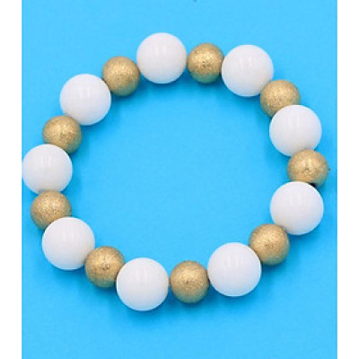 Chuỗi đeo tay - đá san hô trắng 12 ly VSHTHVM1 - hợp mệnh Kim, mệnh Thủy