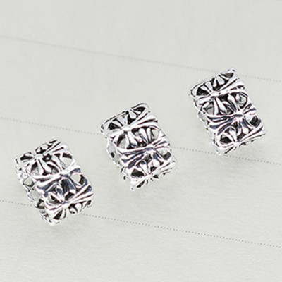 Combo 3 cái charm bạc chặn hoa văn - Ngọc Quý Gemstones