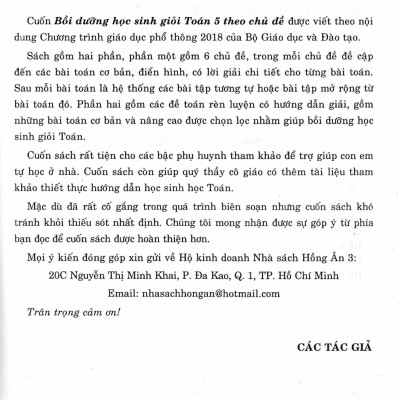 Bồi Dưỡng Học Sinh Giỏi Toán 5 Theo Chủ Đề (Dùng Chung Cho Các Bộ SGK Hiện Hành)- HA