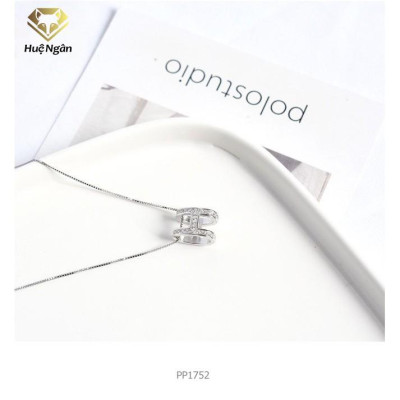 Dây chuyền bạc Ý 925 Huệ Ngân - Chữ H-Heart Biểu tượng trái tim PP1752