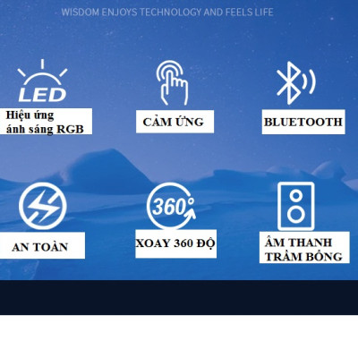 Đèn phi hành gia ,kết nối không dây loa bluetooth, USB âm thanh trầm sống động ( Hàng nhập khẩu)