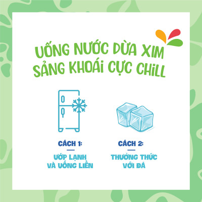 Combo 12 Chai Nước dừa Xim thạch dừa tươi chai PET 350ml
