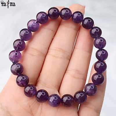 Vòng tay đá thạch anh tím 3A hợp mệnh Hỏa, Thổ