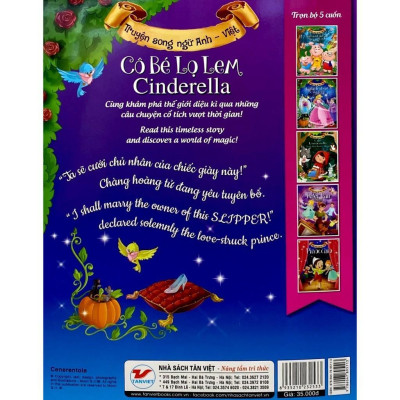 Sách - Truyện Song Ngữ Anh Việt - Cô Bé Lọ Lem - Tân Việt Books