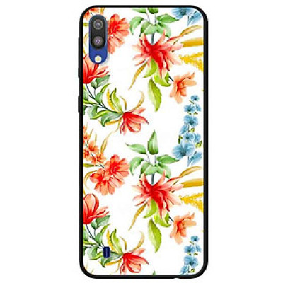 Ốp lưng in cho Samsung M10 Mẫu Cành Hoa Lan Đỏ