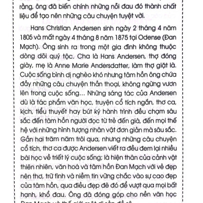 Kể Chuyện Thiên Tài Nổi Tiếng - Hans Christian Andersen- Ông Hoàng Cổ Tích Thế Giới