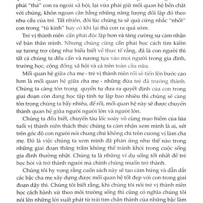 Tạo Lập Môi Trường Sống Định Hình Nhân Cách Vị Thành Niên (Tập 1)