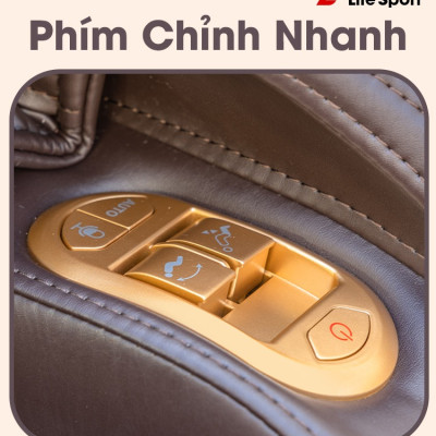 Ghế Massage Toàn Thân Lifesport LS-350 Plus, Ghế Massage Tích Hợp 5 Kỹ Thuật Và 8 Chương Trình Tự Động