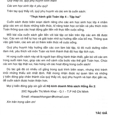 Thực Hành Giải Toán Lớp 4 Tập 2 (Dùng Chung Cho Các Bộ SGK Hiện Hành) _HA