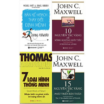 Combo Kế Hoạch Hoàn Thiện Bản Thân ( Bản Kế Hoạch Thay Đổi Định Mệnh + 10 Nguyên Tắc Vàng Để Sống Không Hối Tiếc + 7 Loại Hình Thông Minh + 15 Nguyên Tắc Vàng Về Phát Triển Bản Thân ) Tặng Kèm Bookmark Tuyệt Đẹp
