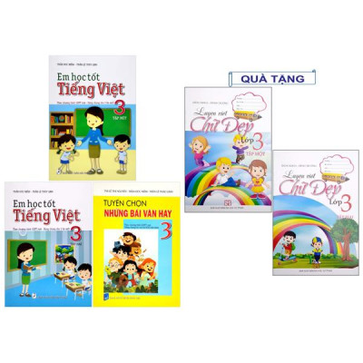 Sách - Bộ Sách Em Học Giỏi Tiếng Việt 3 (Bộ 3 Cuốn) - Tặng Kèm Sách Luyện Viết Chữ Đẹp Lớp 3 - Tập 1 + Tập 2