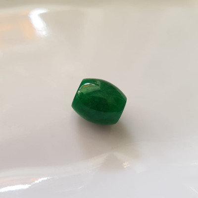 HẠT LU BỤNG TRÒN VO XINH ĐÁ MÃ NÃO XANH LÁ ĐẬM TƯƠI ĐẸP  NỮ LÀM MẶT DÂY CHUYỀN và PHỐI VÒNG TAY  Size Dài 14mm x dầy 13mm NỮ MỆNH MỘC MỆNH HỎA Ạ