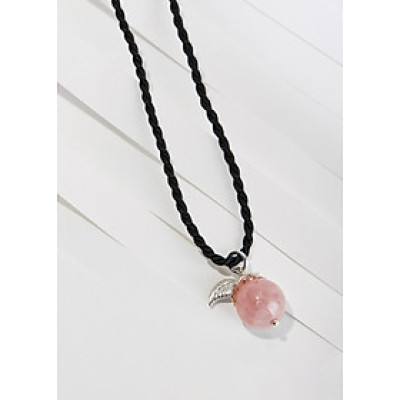 Mặt dây chuyền hạt đá thiên nhiên tròn charm chiếc lá - Ngọc Quý Gemstones