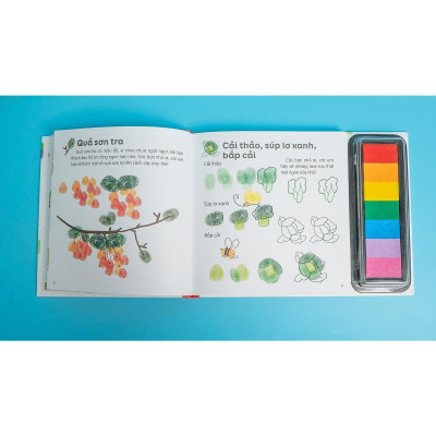 Sách - 100++ Ý Tưởng Sáng Tạo Vẽ Tranh Bằng Vân Tay - Thực Vật - Đinh Tị Books